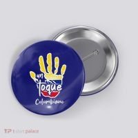 Colombia Colombian Touch Flag Hand Un Toque Button thumb 0