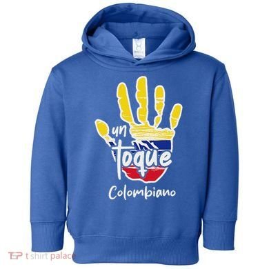 Colombia Colombian Touch Flag Hand Un Toque Toddler Hoodie