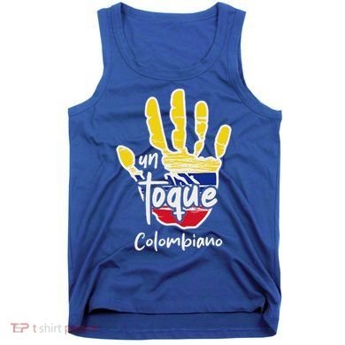 Colombia Colombian Touch Flag Hand Un Toque Tank Top