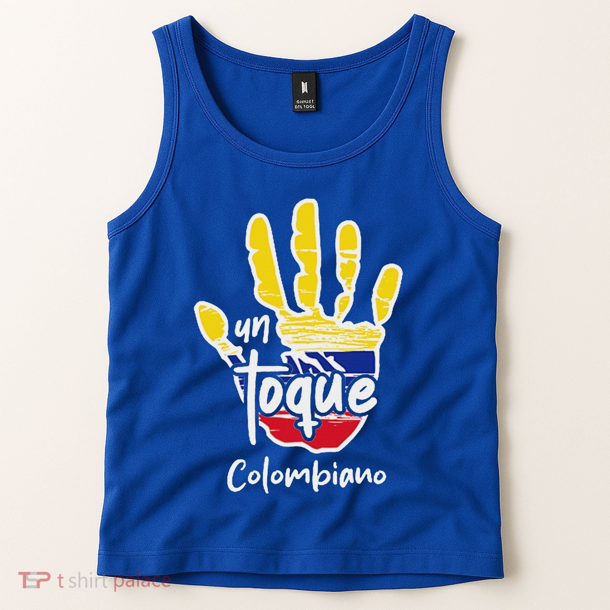 Colombia Colombian Touch Flag Hand Un Toque Tank Top
