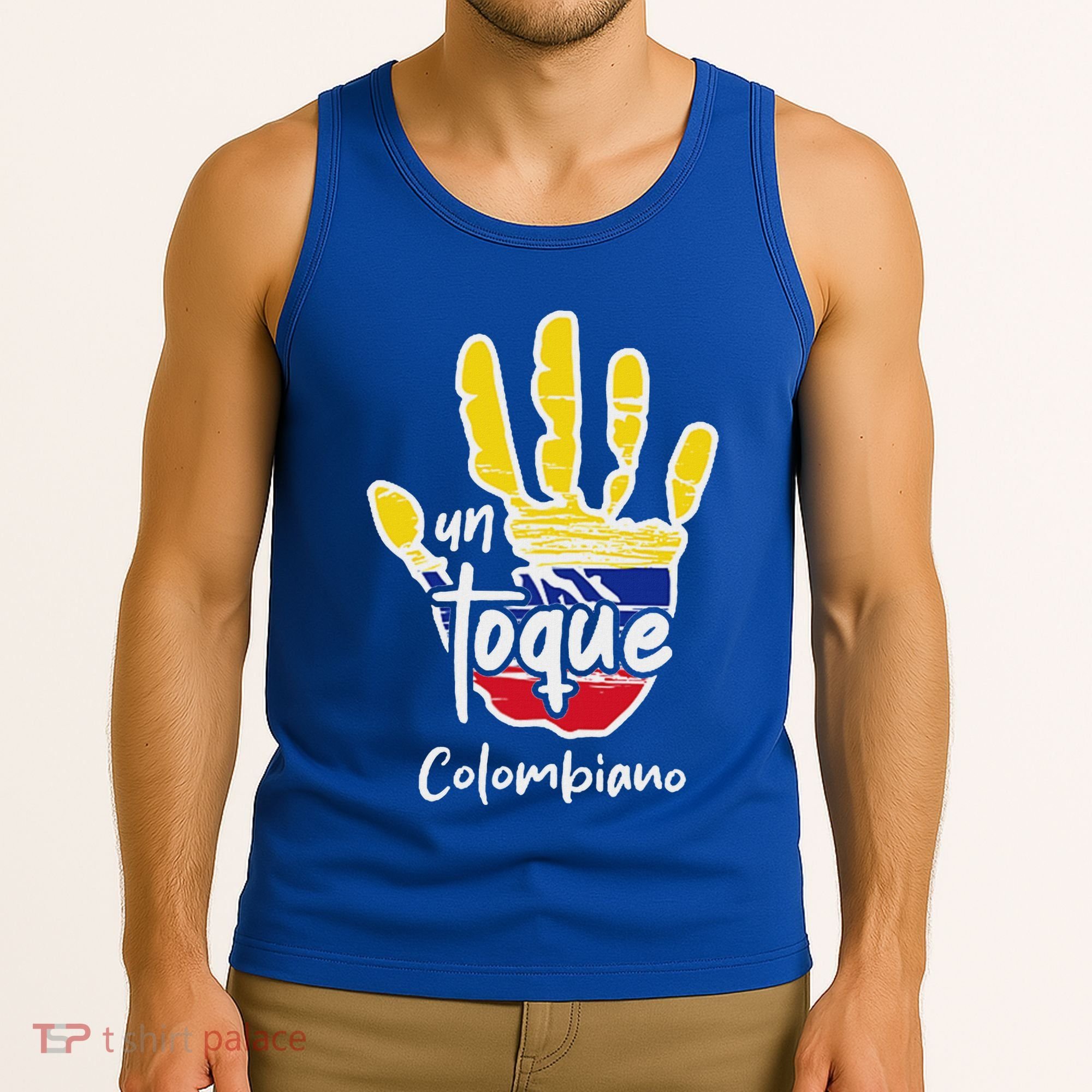 Colombia Colombian Touch Flag Hand Un Toque Tank Top