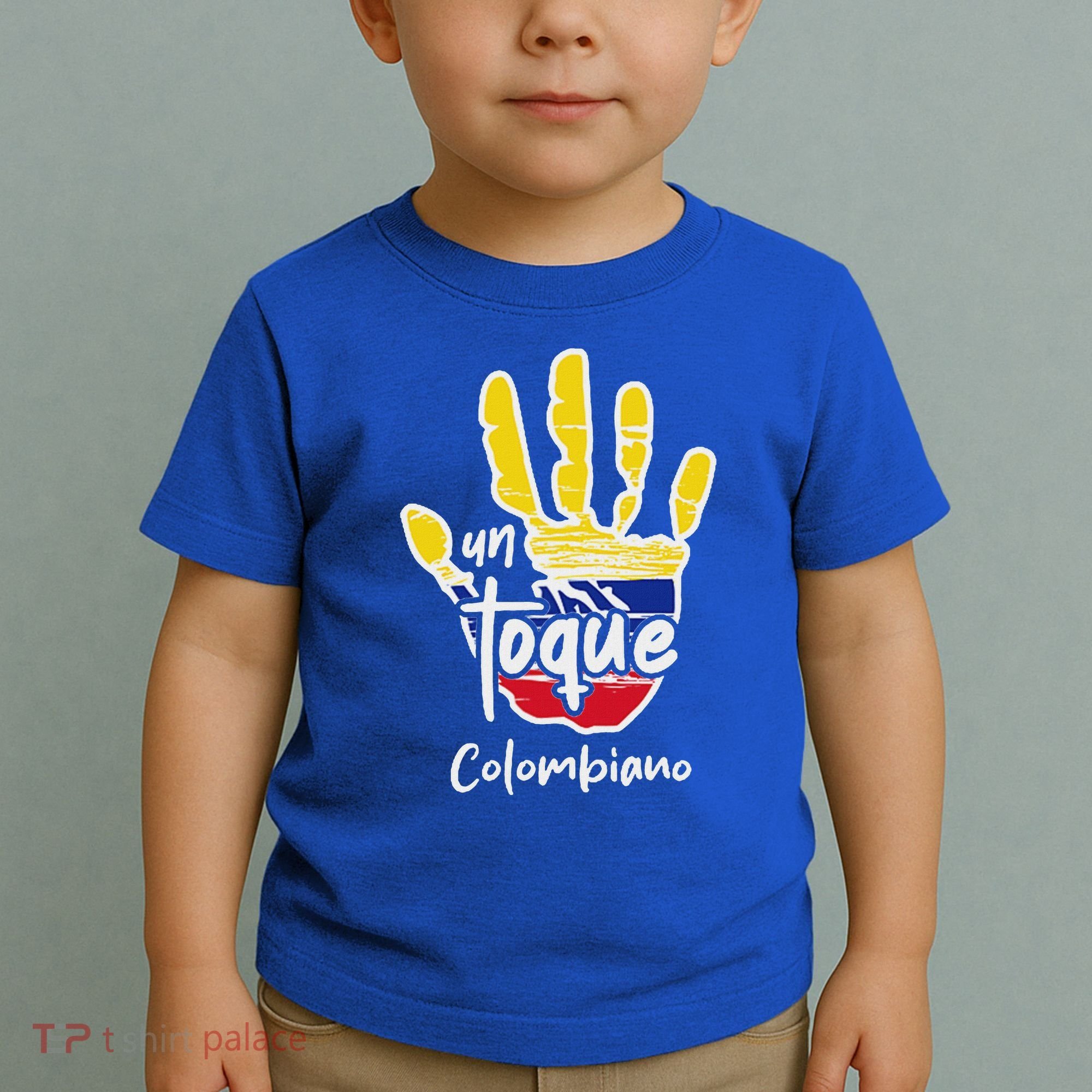 Colombia Colombian Touch Flag Hand Un Toque Toddler T-Shirt