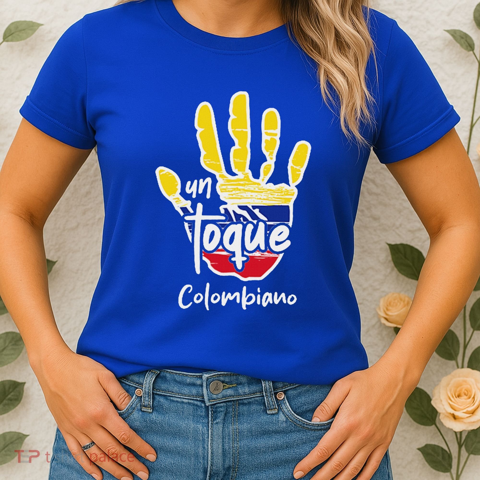 Colombia Colombian Touch Flag Hand Un Toque Women's T-Shirt