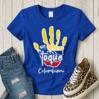 Colombia Colombian Touch Flag Hand Un Toque Women's T-Shirt thumb 3