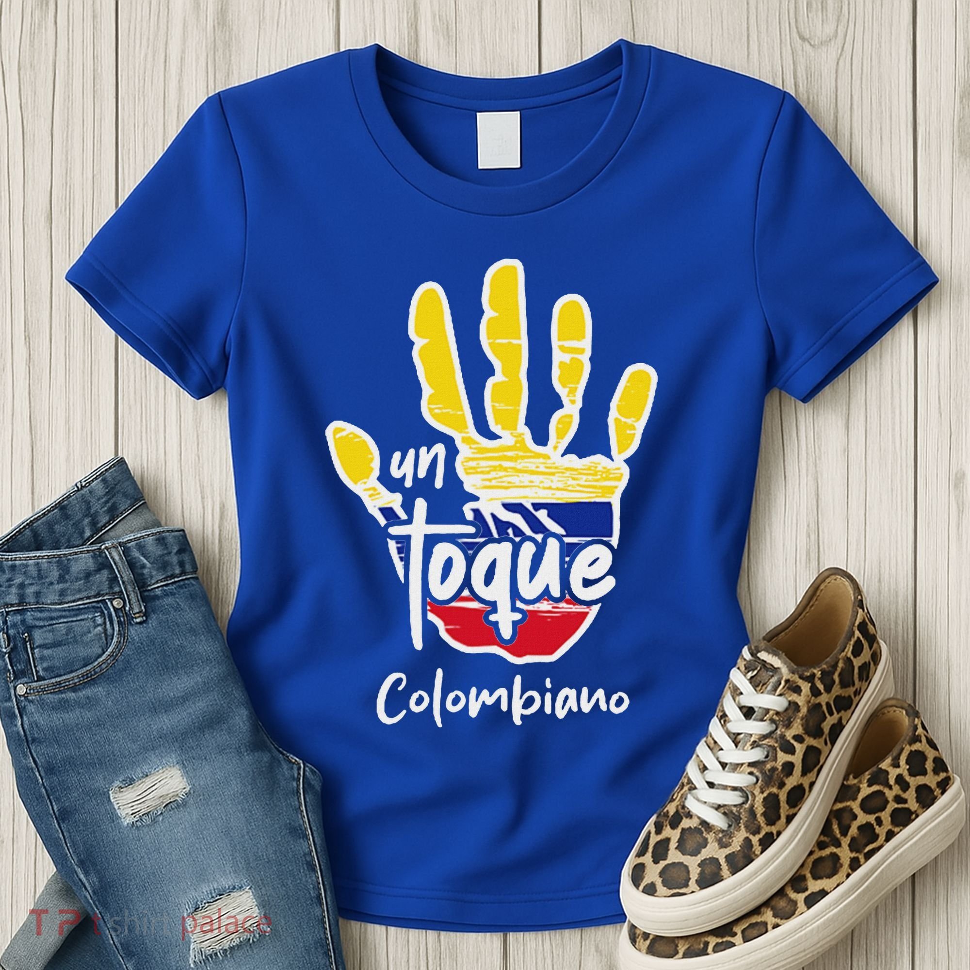Colombia Colombian Touch Flag Hand Un Toque Women's T-Shirt
