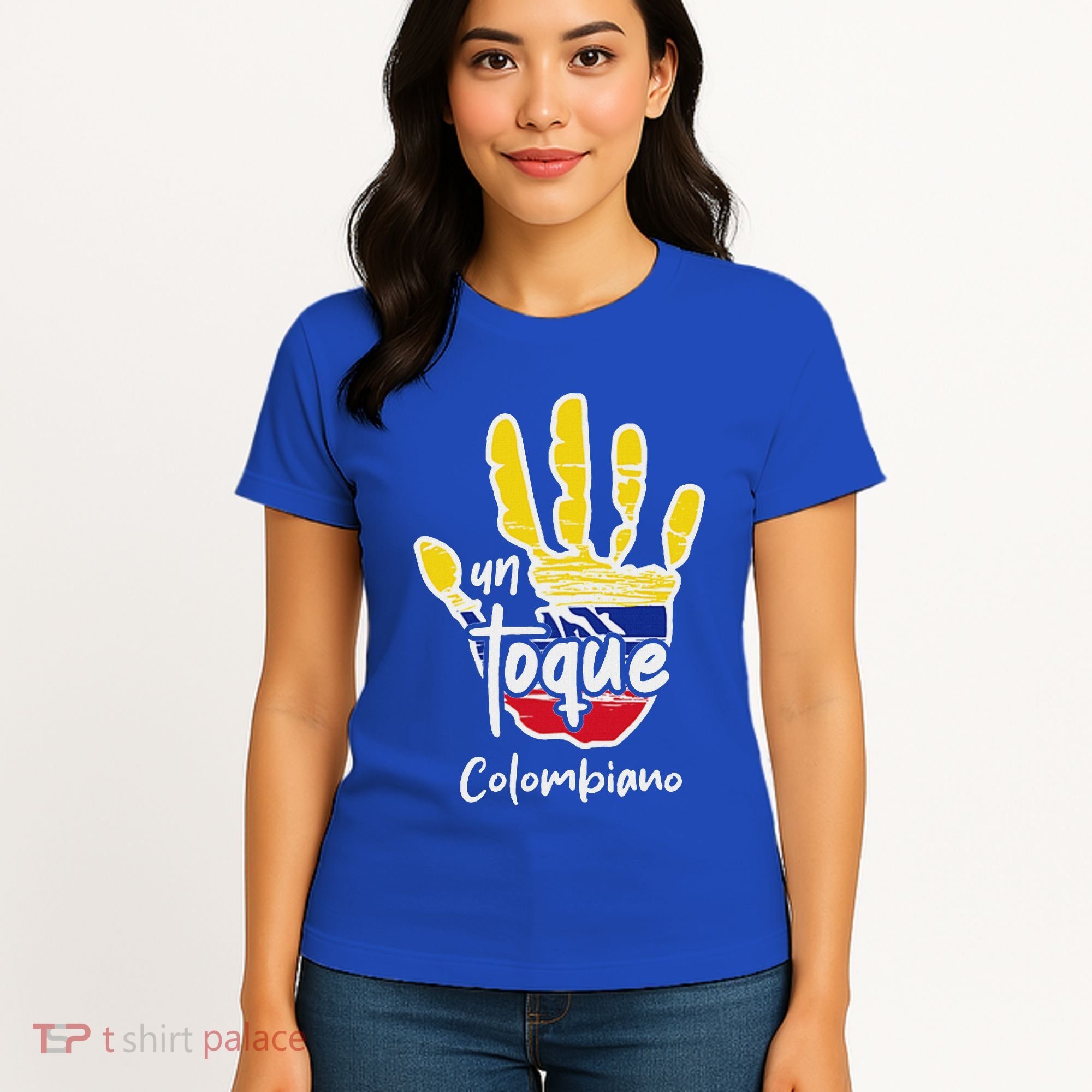 Colombia Colombian Touch Flag Hand Un Toque Women's T-Shirt
