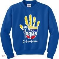 Colombia Colombian Touch Flag Hand Un Toque Kids Sweatshirt thumb 0
