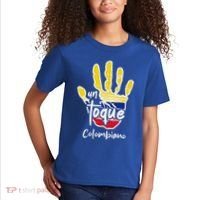 Colombia Colombian Touch Flag Hand Un Toque Kids T-Shirt thumb 2