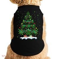 Cannabis Christmas Tree Xmas Funny Smoking Weed Marijuana Doggie Tank thumb 0