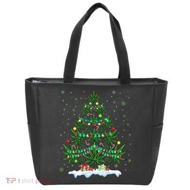 Cannabis Christmas Tree Xmas Funny Smoking Weed Marijuana Tote Bag
