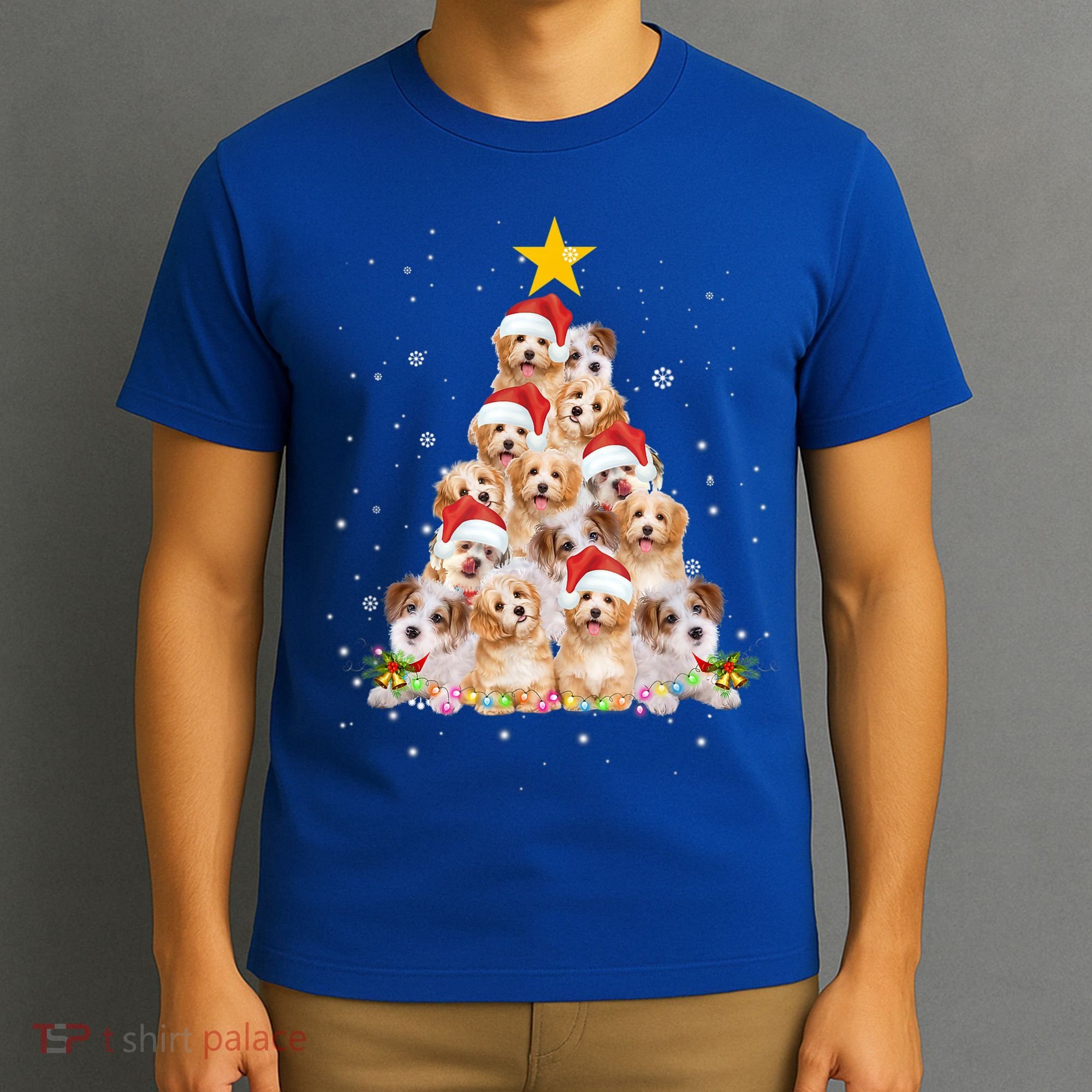 Cavachon Christmas Tree Funny Dog Lover Gifts Xmas Pajamas T-Shirt