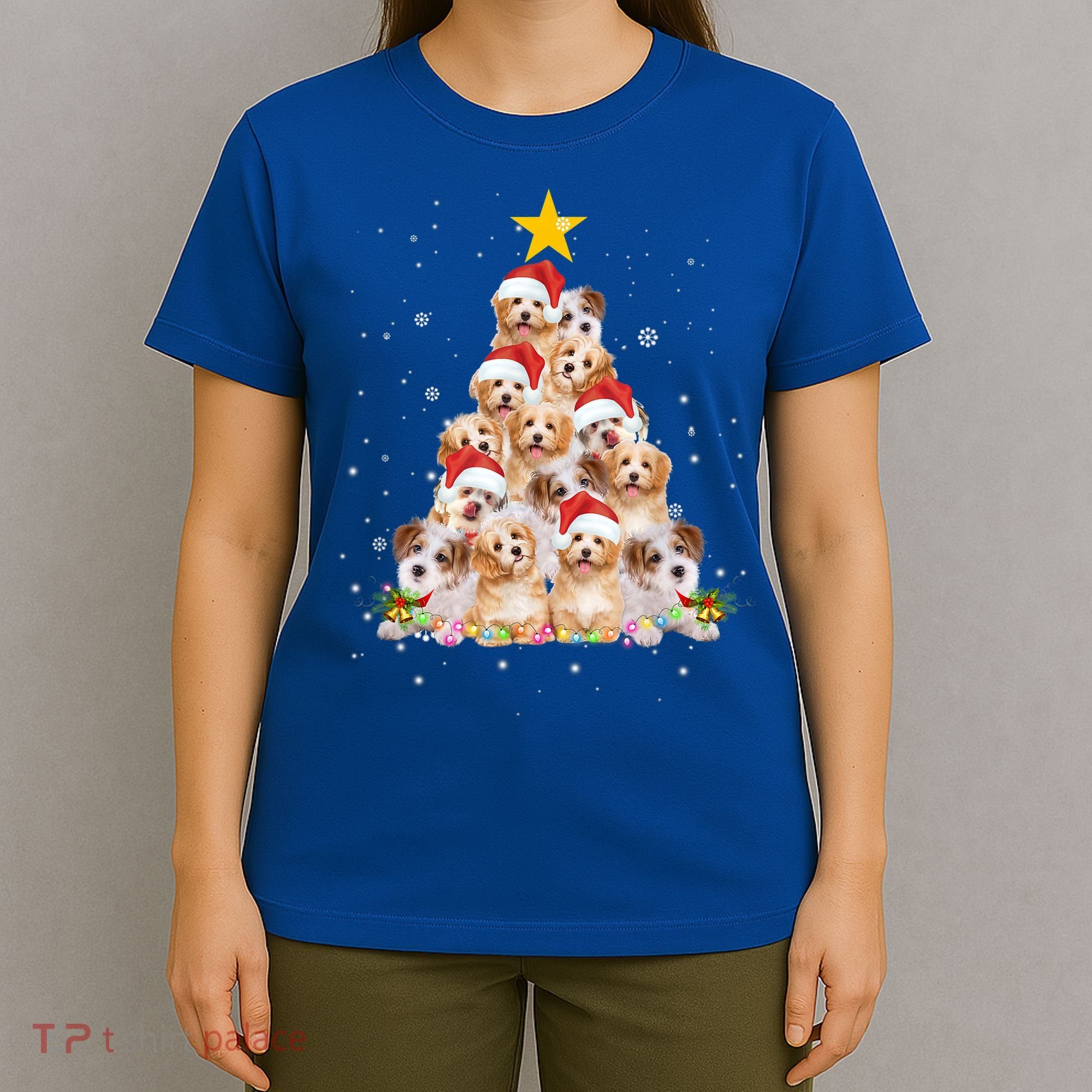 Cavachon Christmas Tree Funny Dog Lover Gifts Xmas Pajamas T-Shirt