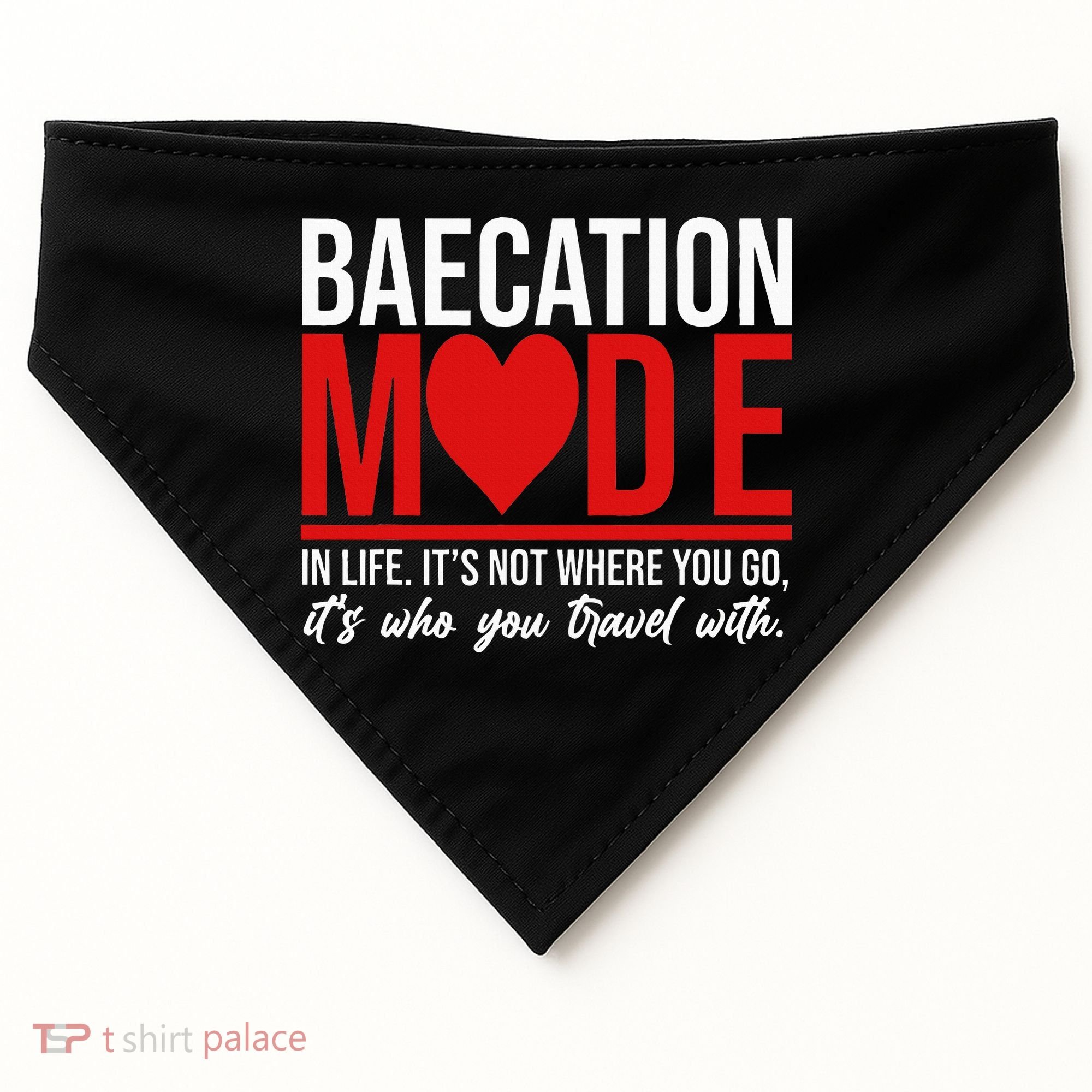 Cute Couples Trip Matching Vacation Baecation Vibes Gifts USA-Made Doggie Bandana