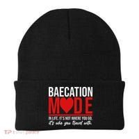 Cute Couples Trip Matching Vacation Baecation Vibes Gifts Beanie thumb 0