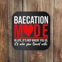 Cute Couples Trip Matching Vacation Baecation Vibes Gifts Coaster thumb 0