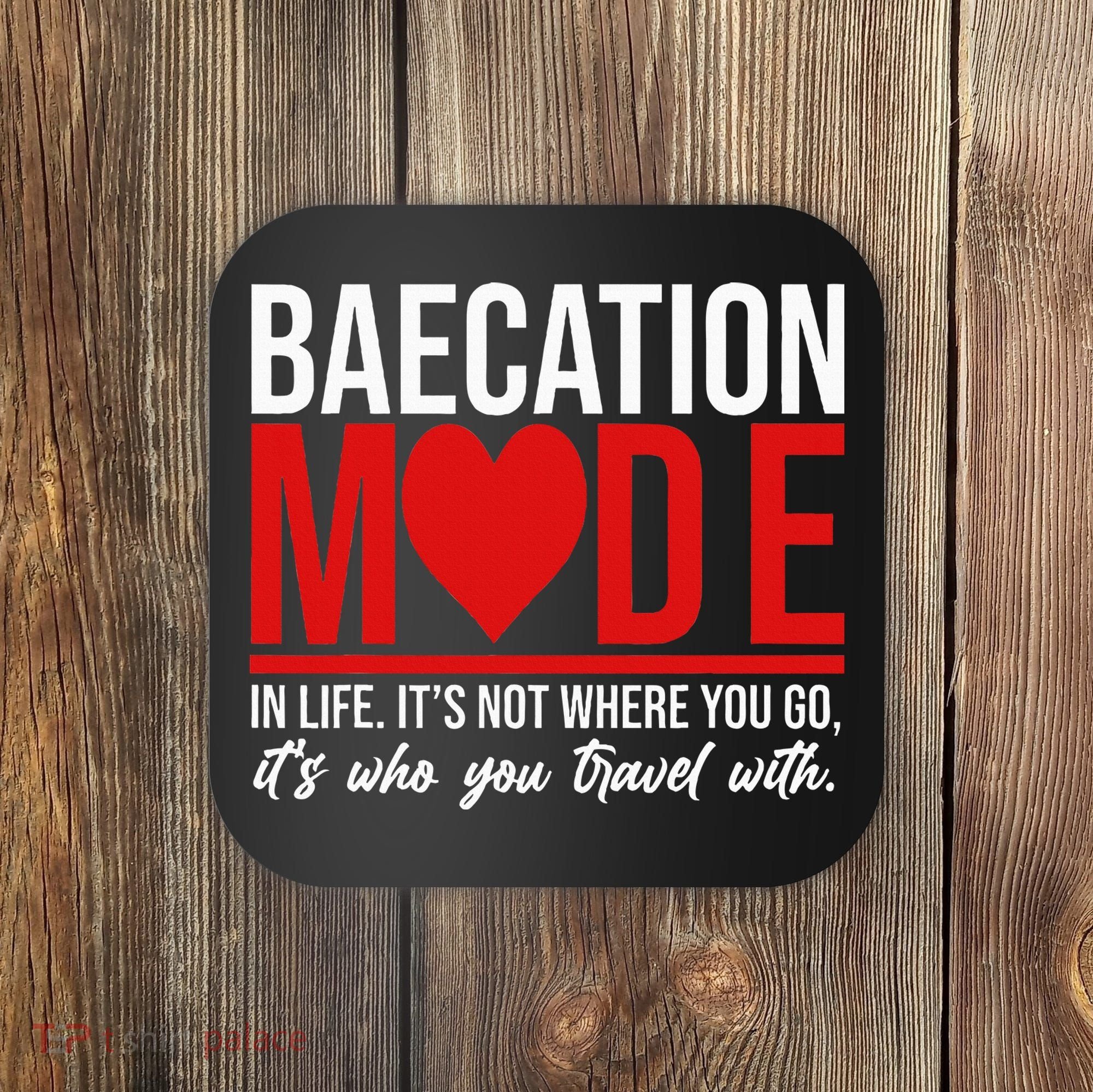 Cute Couples Trip Matching Vacation Baecation Vibes Gifts Coaster