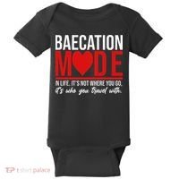 Cute Couples Trip Matching Vacation Baecation Vibes Gifts Baby Bodysuit thumb 0