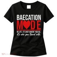Cute Couples Trip Matching Vacation Baecation Vibes Gifts Women's T-Shirt thumb 0