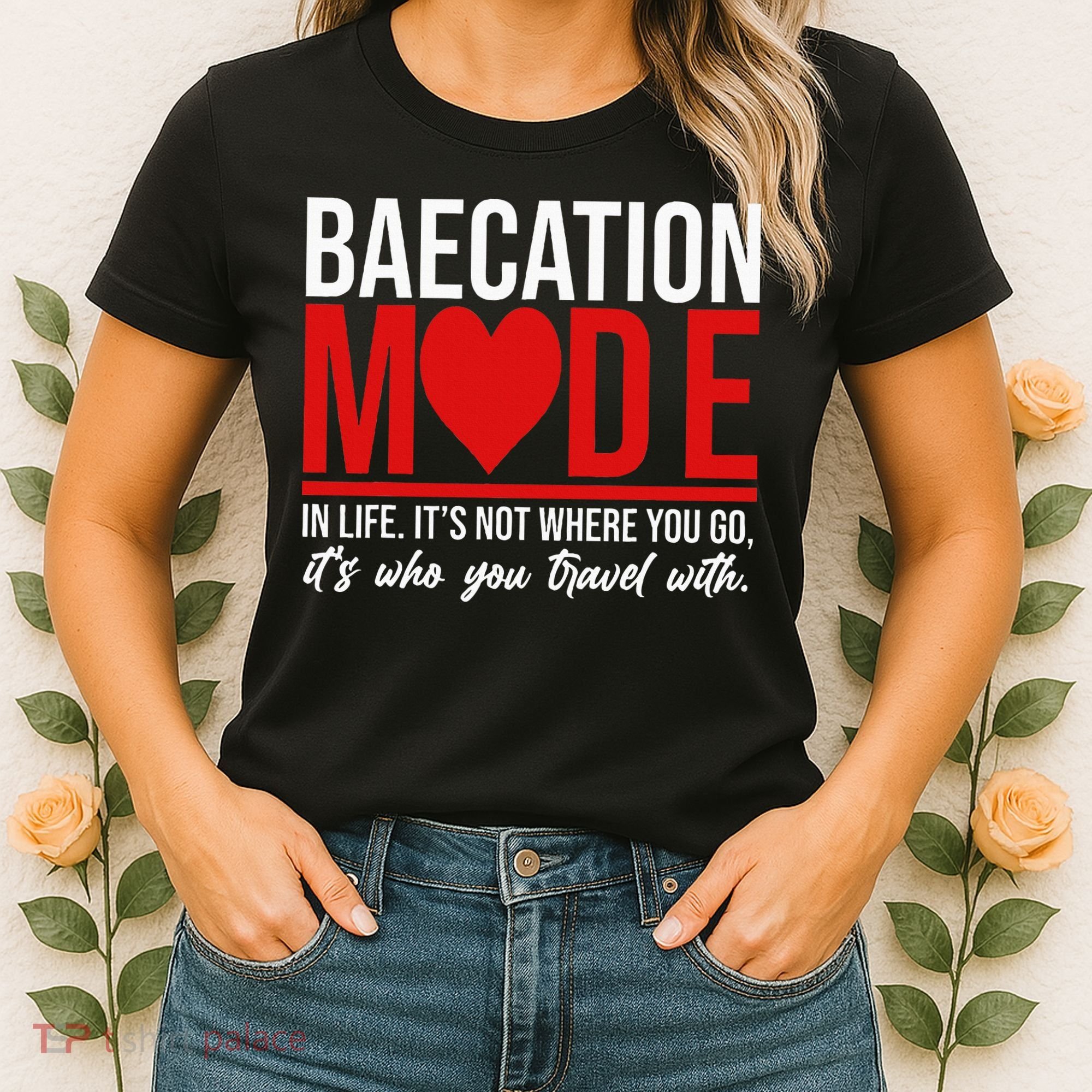 Cute Couples Trip Matching Vacation Baecation Vibes Gifts Women's T-Shirt