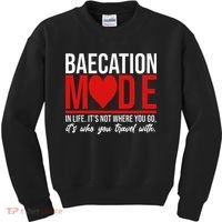 Cute Couples Trip Matching Vacation Baecation Vibes Gifts Kids Sweatshirt thumb 0