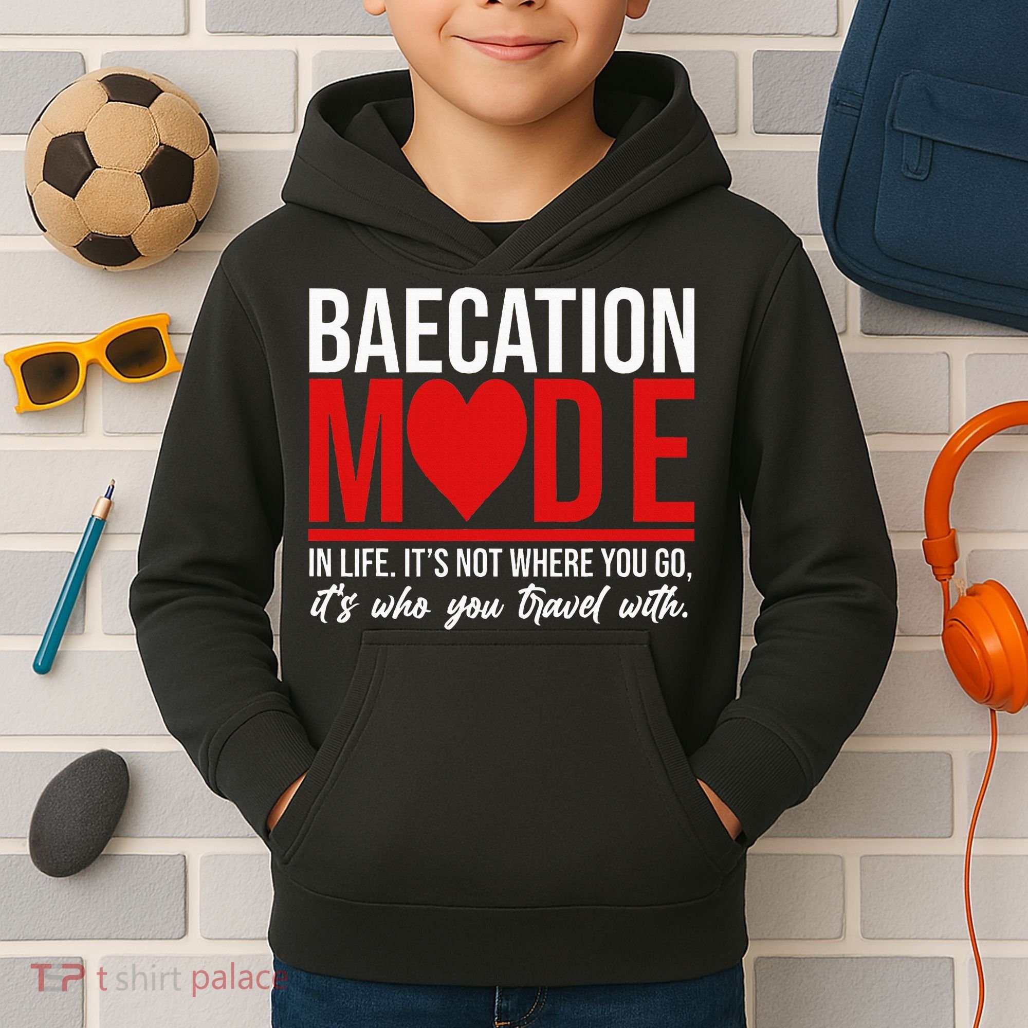 Cute Couples Trip Matching Vacation Baecation Vibes Gifts Kids Hoodie