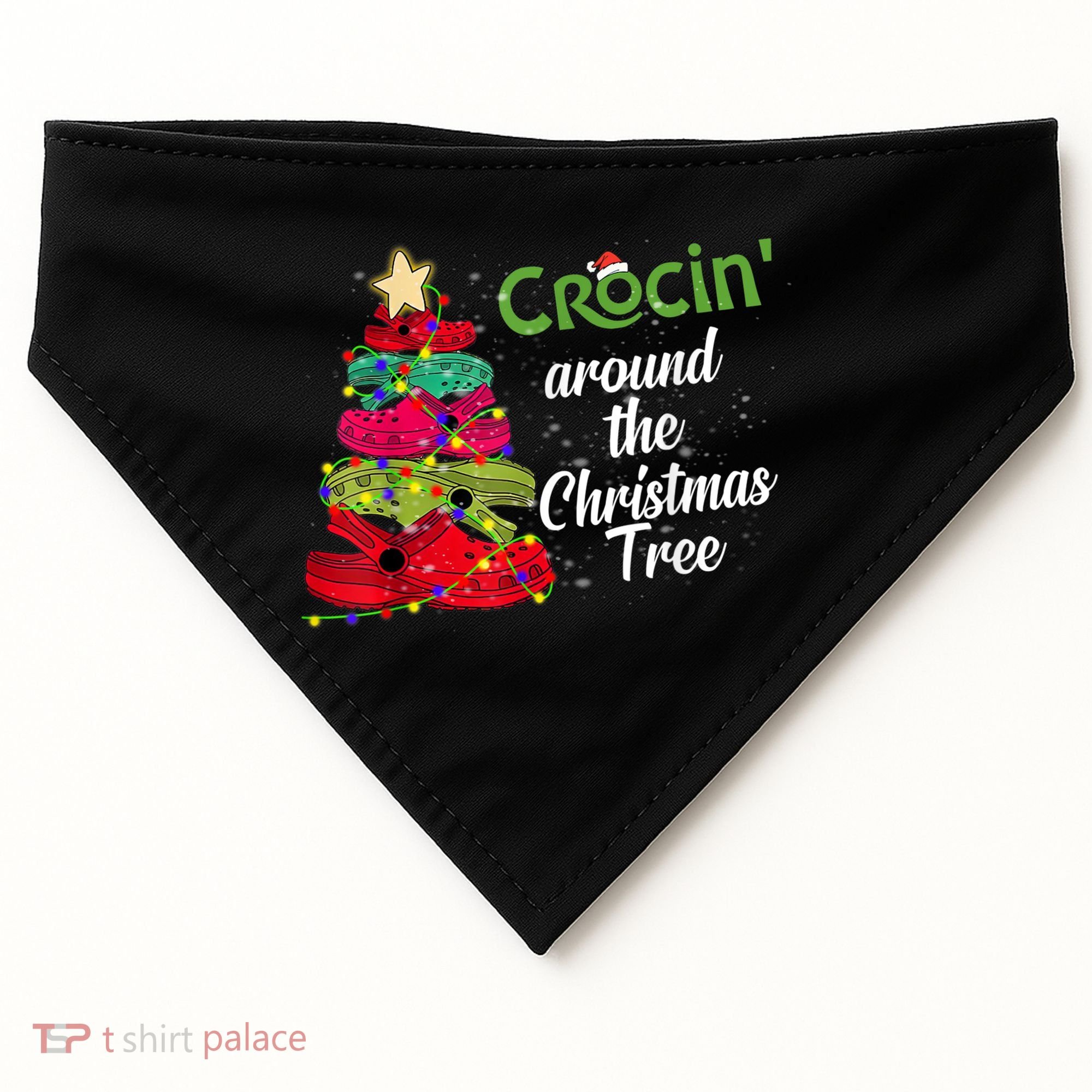 Crocs Christmas Tree Crocin Around The Christmas Tree USA-Made Doggie Bandana
