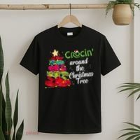 Crocs Christmas Tree Crocin Around The Christmas Tree T-Shirt thumb 2