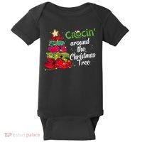 Crocs Christmas Tree Crocin Around The Christmas Tree Baby Bodysuit thumb 0