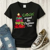 Crocs Christmas Tree Crocin Around The Christmas Tree Women's T-Shirt thumb 3