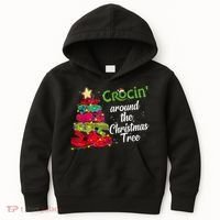 Crocs Christmas Tree Crocin Around The Christmas Tree Kids Hoodie thumb 0