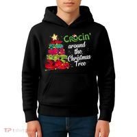 Crocs Christmas Tree Crocin Around The Christmas Tree Kids Hoodie thumb 4