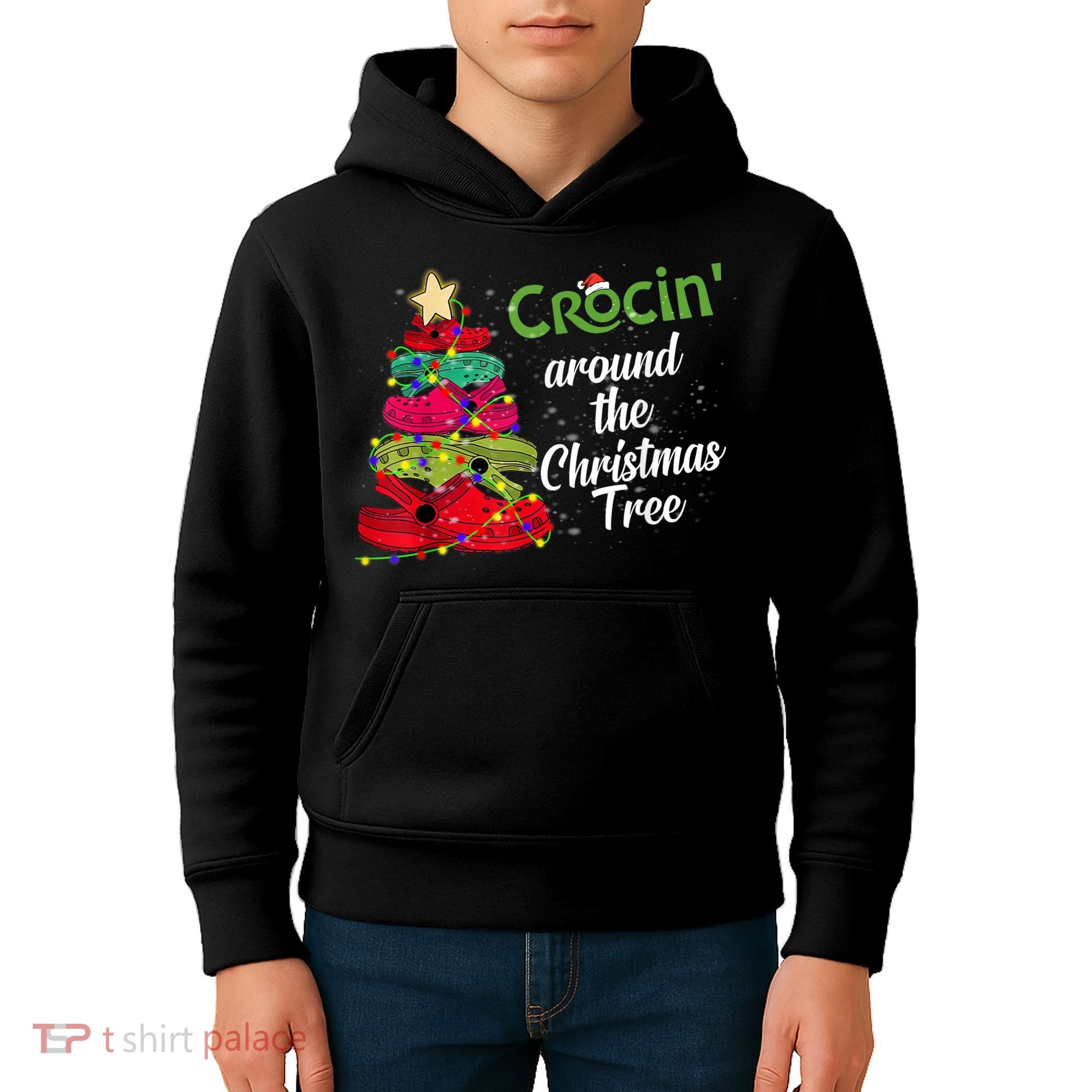 Crocs Christmas Tree Crocin Around The Christmas Tree Kids Hoodie