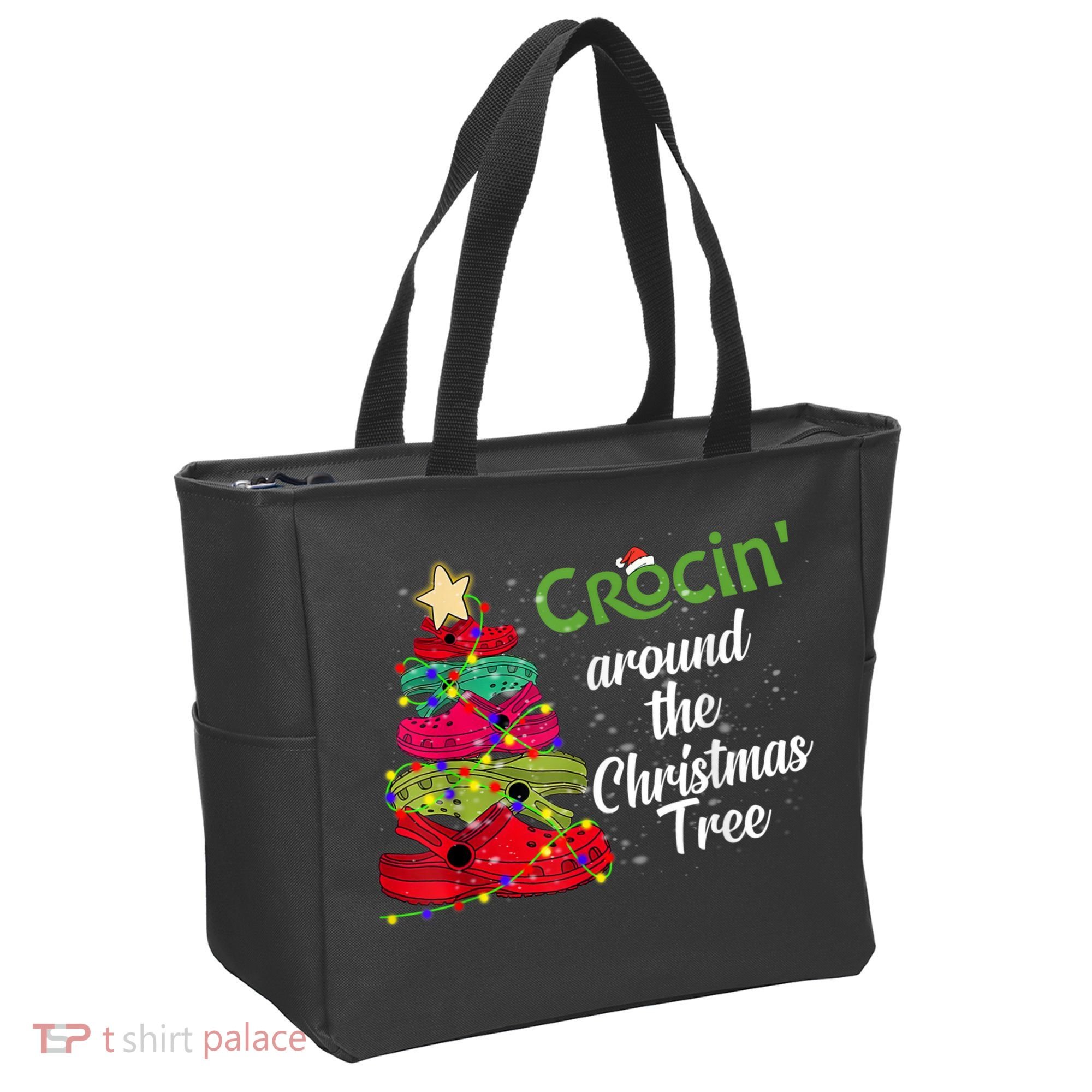 Crocs Christmas Tree Crocin Around The Christmas Tree Tote Bag