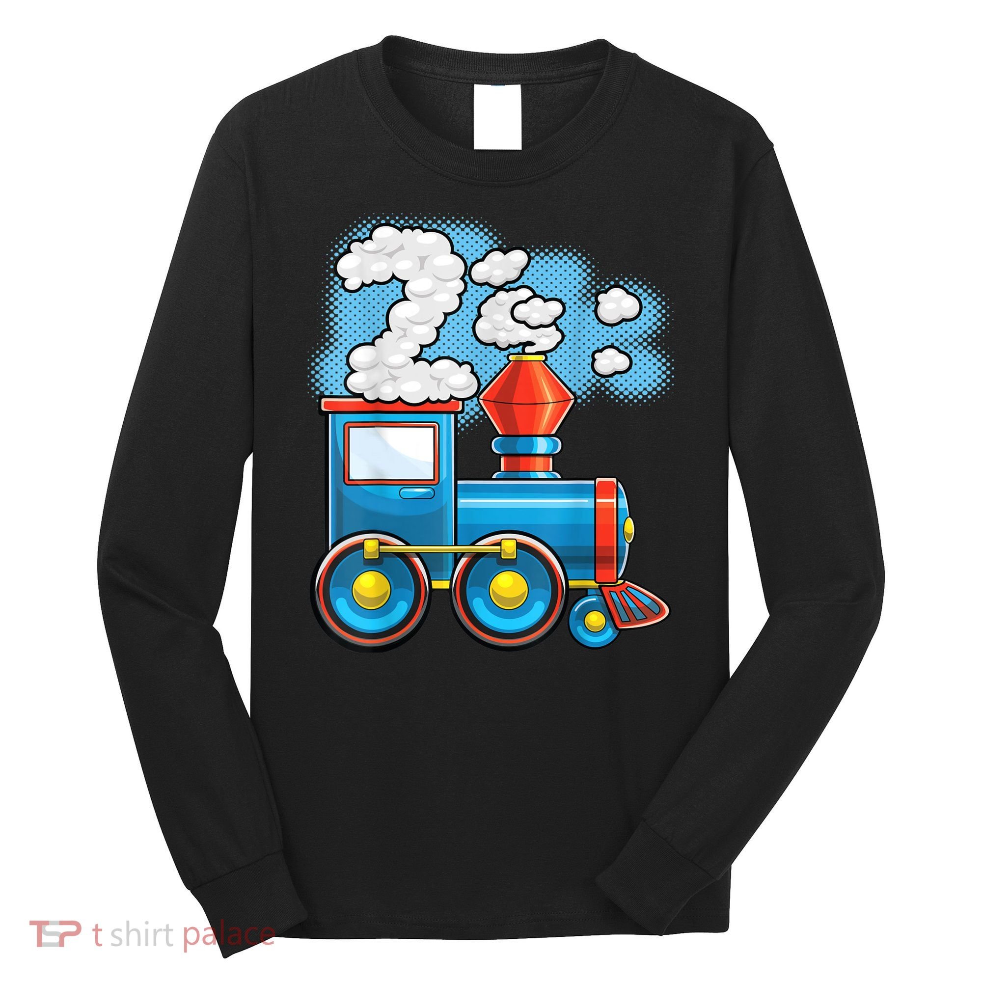 Chugga Chugga Train 2nd Birthday Party Supply Birthday Boy Long Sleeve Shirt