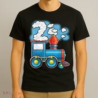 Chugga Chugga Train 2nd Birthday Party Supply Birthday Boy T-Shirt thumb 3