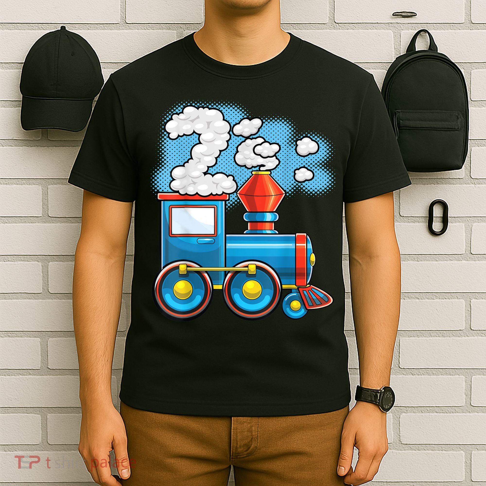 Chugga Chugga Train 2nd Birthday Party Supply Birthday Boy T-Shirt