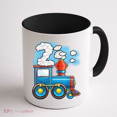 Chugga Chugga Train 2nd Birthday Party Supply Birthday Boy Coffee Mug back