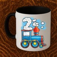Chugga Chugga Train 2nd Birthday Party Supply Birthday Boy Coffee Mug thumb 2