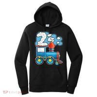 Chugga Chugga Train 2nd Birthday Party Supply Birthday Boy Women's Hoodie thumb 0