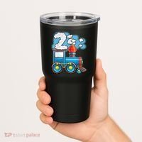 Chugga Chugga Train 2nd Birthday Party Supply Birthday Boy Tumbler thumb 2