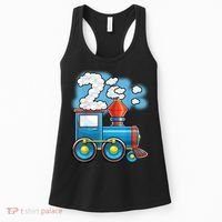 Chugga Chugga Train 2nd Birthday Party Supply Birthday Boy Women's Tank Top thumb 0