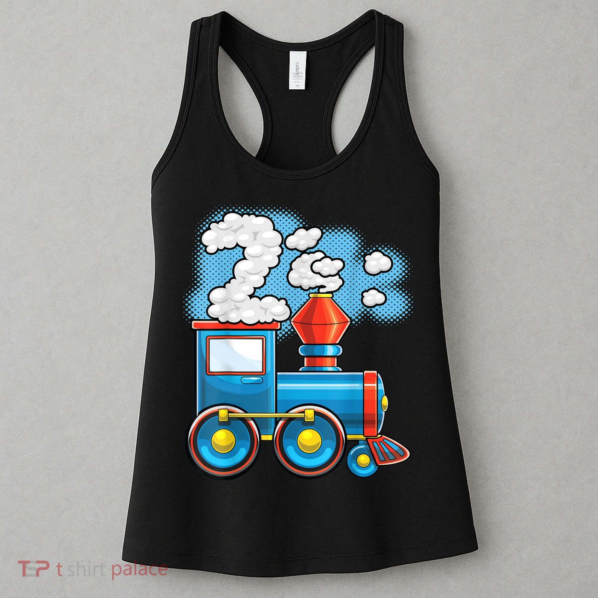 Chugga Chugga Train 2nd Birthday Party Supply Birthday Boy Women's Tank Top