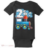 Chugga Chugga Train 2nd Birthday Party Supply Birthday Boy Baby Bodysuit thumb 0
