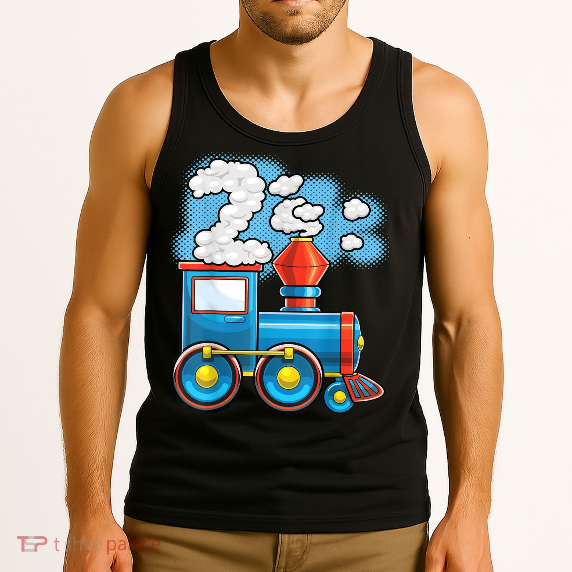 Chugga Chugga Train 2nd Birthday Party Supply Birthday Boy Tank Top