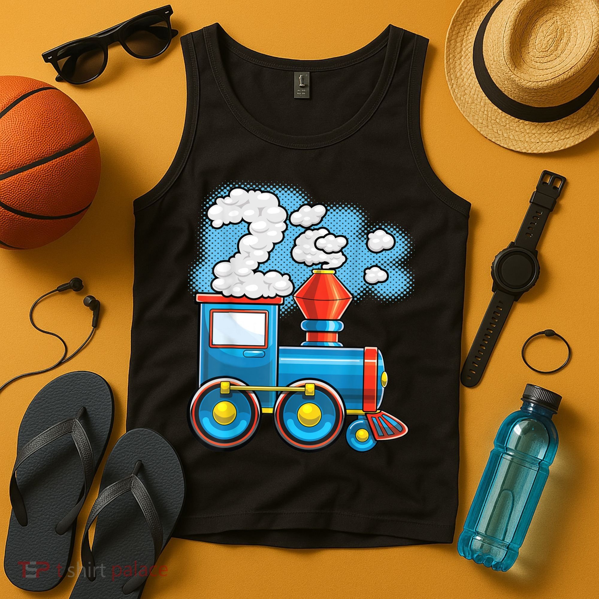 Chugga Chugga Train 2nd Birthday Party Supply Birthday Boy Tank Top