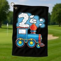Chugga Chugga Train 2nd Birthday Party Supply Birthday Boy Golf Towel thumb 1