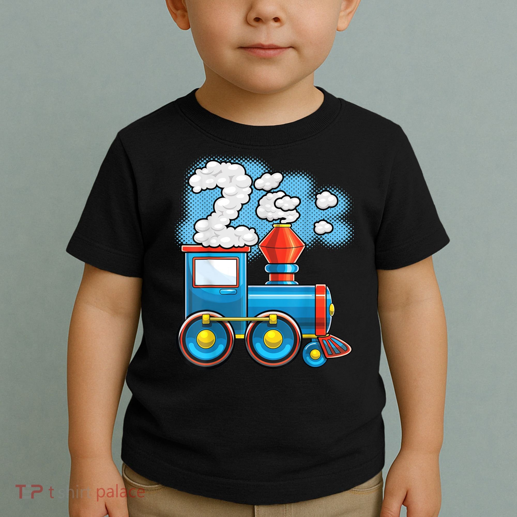 Chugga Chugga Train 2nd Birthday Party Supply Birthday Boy Toddler T-Shirt