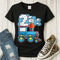 Chugga Chugga Train 2nd Birthday Party Supply Birthday Boy Women's T-Shirt thumb 3
