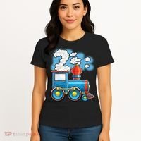 Chugga Chugga Train 2nd Birthday Party Supply Birthday Boy Women's T-Shirt thumb 4