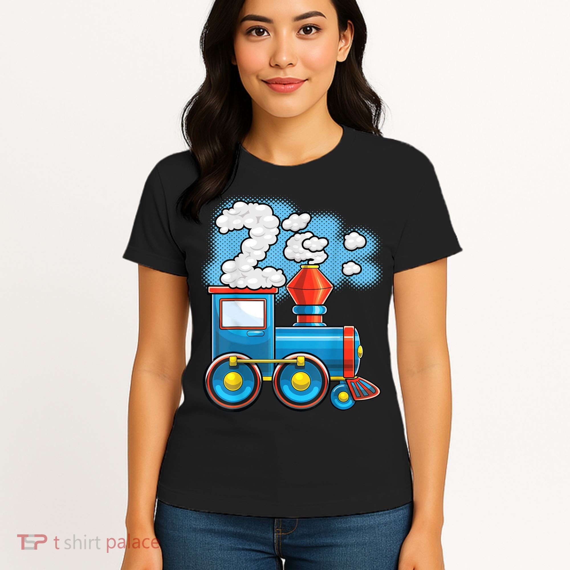 Chugga Chugga Train 2nd Birthday Party Supply Birthday Boy Women's T-Shirt